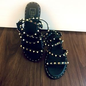 Vici Collection- Black Studded Sandal